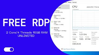 How to create free rdp unlimited 2C4T 16GB RAM [upl. by Relyk]