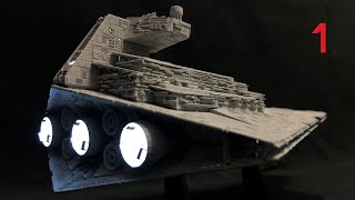 Indepth Build Details Part 1 of 4  Star Destroyer “Devastator”  with Masking  Bandai 15000 [upl. by Eelik]