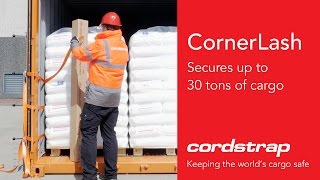 Secure up to 30 tons containerized goods using Cordstrap CornerLash [upl. by Papotto]