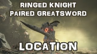 Dark Souls 3 The Ringed City DLC  Ringed Knight Paired Greatswords Dual Greatswords Location [upl. by Milas]