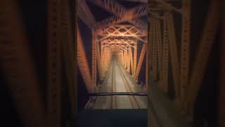 Live from train driver cab night view of Alexandra bridge over river chenab shorts live night yt [upl. by Meredeth]