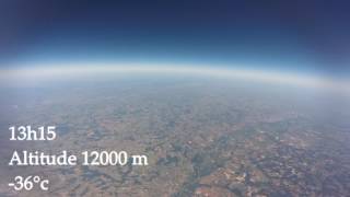 Ballon sonde stratosphérique 30km en Gironde  Weather Balloon flight 100000ft [upl. by Ihtac]