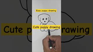 How to draw a Cute Puppy 🐶  Very easy Puppy drawing tutorial  drawing video tutorial shorts [upl. by Ahsai]