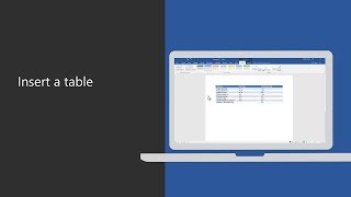 Insert a table in Microsoft Word [upl. by Assereht]