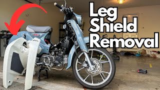 Honda Super Cub C125  Leg Shield Removal [upl. by Zoellick276]