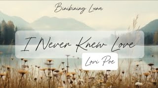 I Never Knew Love By Lovi Poe Lyrics [upl. by Eiramacissej]