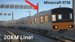 Minecraft RTM 20KM Rail Line [upl. by Ethelbert229]