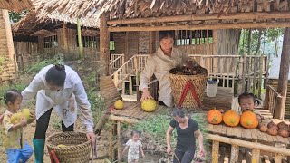 Picking wild fruits and vegetables and catching stream fish to sell  single mother life [upl. by Zsuedat]