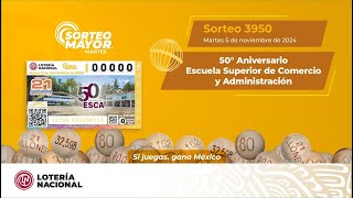 SORTEO MAYOR No 3950 Celebrando el 50 Aniversario de la ESCA 📚 [upl. by Ahsikin]