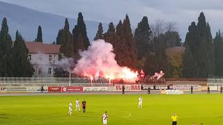 ZRINJSKI Ultras 25112017 HSK Zrinjski Mostar  FK Sloboda Tuzla 20 Pyro Support [upl. by Acirederf330]