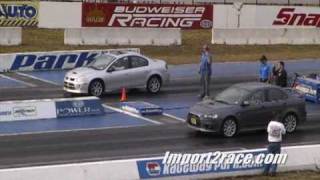 Dodge SRT4 Vs Mitsubishi Ralliart Turbo 09 [upl. by Helen]