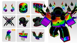 22 BEST RAINBOW DOMINUS LIMITED ITEMS  HOW TO GET FREE ITEMS IN ROBLOX [upl. by Knutson234]