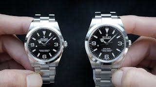 4K The All New Rolex Explorer 36 Vs Explorer 39 Comparison beyond the obvious  Hafiz J Mehmood [upl. by Veron]