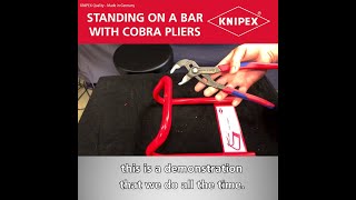 KNIPEX Tool Tips  Standing on a bar with Cobra® pliers [upl. by Dagall]