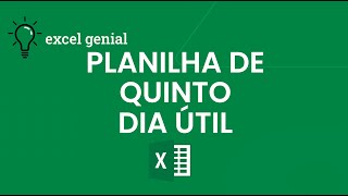 AUTOMATIZE o CÁLCULO do QUINTO DIA ÚTIL  PLANILHA calcula RAPIDAMENTE [upl. by Nimrak]