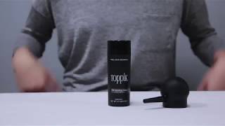 How to Use Toppik Applying Hair Fibers with Spray Applicator [upl. by Kadner]