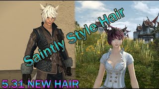 FFXIV 531 New Hairstyle  Saintly Style [upl. by Norab530]