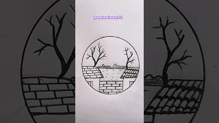 Circle senery drawing youtubeshorts drawing art viral shorts [upl. by Valentina339]