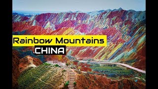 Rainbow Mountains  China  Zhangye Danxia Landform Geological Park [upl. by Atteselrahc]