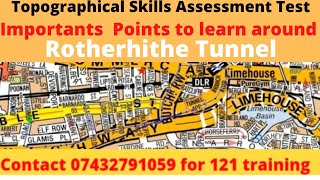 Topographical Skills Assessment Test 2021  Important points to learn around Rotherhithe Tunneltfl [upl. by Ahsinauj547]