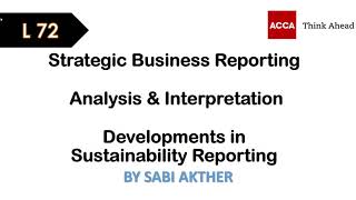 Sustainability Reporting  SBR [upl. by Nailuj]