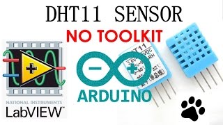 SENSOR DHT11 CON LABVIEWARDUINO SIN UTILIZAR TOOLKIT [upl. by Navek28]