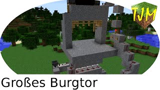 Tutorial Großes Burgtor in Minecraft Einfach [upl. by Markland]