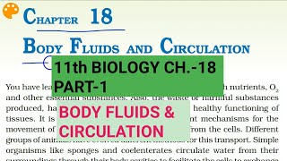 Class 11 BiologyCh18 Part1Body fluids amp circulationStudy with Farru [upl. by Wills]