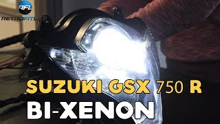 Suzuki GSXR 750 0607 GSXR 600 0607 bi xenon projector retrofit instruction video [upl. by Lleinad]