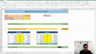 Ejercicio Corte de caja en Excel [upl. by Luise]