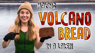 How to bake LAVA bread in Icelands hot springs  Maddie Moate [upl. by Deedahs]