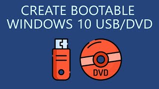 How to Create Bootable Windows 10 USB Drive or DVD [upl. by Ylagam]