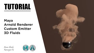 Creating Custom Emitter In 3D Fluids  Maya  Arnold Renderer  Tutorial [upl. by Blalock]