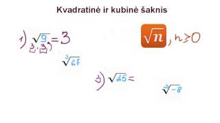 Kvadratinė ir kubinė šaknis [upl. by Goar]