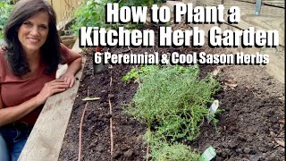 How to Plant a Kitchen Herb Garden  6 Perennial and Cool Season Herbs 🌱 [upl. by Ahmed]