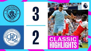 Classic Highlights  Man City 32 QPR  AGUEROOOOOOOO [upl. by Fanchie]