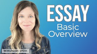 Basic Essay Structure  How to Write an Essay  ESL Writing [upl. by Nicks]