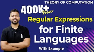 Lec28 Regular Expressions for Finite Languages Example 1  TOC [upl. by Esahc]