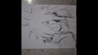 how to draw Madara Uchiha sketch  Madara drawing  Madara sketch [upl. by Amalle]