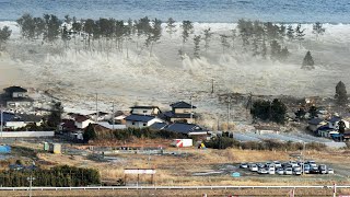 Tsunami Caught on Camera in chennai kanyakumari pondicherry srilanka and japan [upl. by Eilema904]