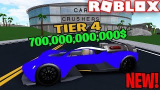 DESTROYING NEW TIER 4 ASTON MARTIN CAR in ROBLOX CAR CRUSHERS 2 NEW MAP [upl. by Corine144]