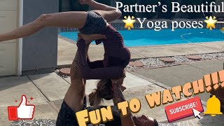 Fun couples yoga poses Partner Yoga Yoga workout [upl. by Azmah]