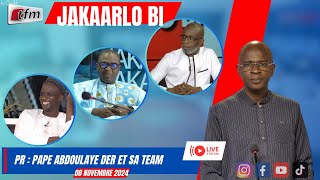 🚨🚨TFM LIVE  JAKAARLO BI avec Pape Abdoulaye DER et sa team  08 Novembre 2024 [upl. by Zullo]