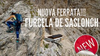 FERRATA FORCELLA SASSOLUNGO  Nuova Ferrata 2022  KLETTERSTEIG LANGKOFELSCHARTE  Giro Sassolungo [upl. by Lednik]