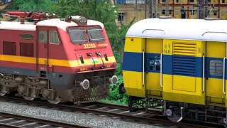 WAP4 RESCUE MEMU EXPRESS TRAIN  BUMPY RAILROAD  RAIL  Train Simulator  Railworks 3  NTG GAMING [upl. by Ahtanaram]