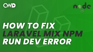 How To Fix “Laravel Mix NPM run dev error”  Laravel Mix Error  Compiling Error Laravel [upl. by Asel]