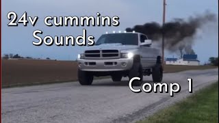 24V Cummins Sounds Rolling coal and more Compilation 1 [upl. by Forlini]