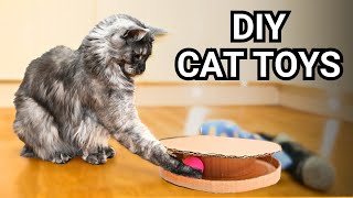 20 DIY Cat Toys Your Cats WILL Go CRAZY For amp How To Make Them [upl. by Rramel]