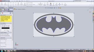 Convert picture to sketch Solidworks [upl. by Bellda]