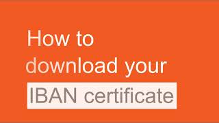 myAncoria How to download your IBAN Certificate [upl. by Asilehs6]